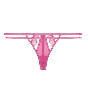 Azma Pink Lace Caged Thong
